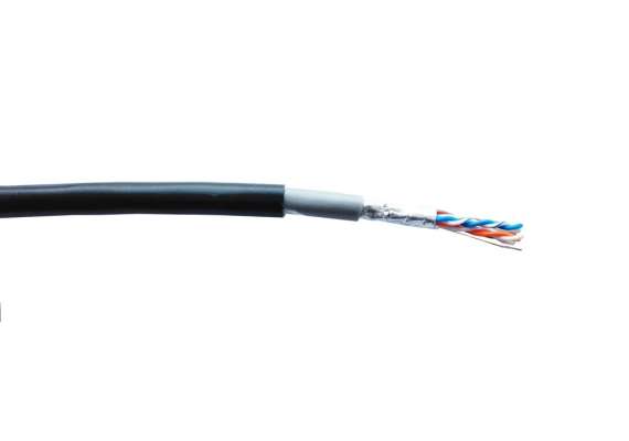 D-Link Cat6 FTP 23 AWG PVC/PVC double layer UV protected, Outdoor Cable- 305m/Roll - Black Colour